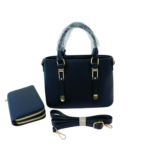 AR New York Handbag Wallet Set Women White PU Everyday Shoulder Satchel NWT - Picture 5 of 8